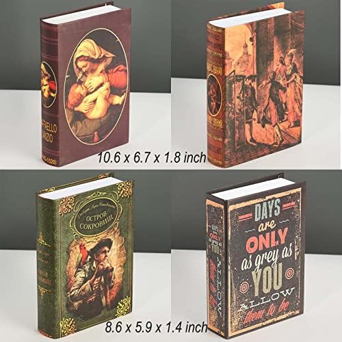 Livros decorativos Conjunto de 4 Moda Declaração de Livros Falsos Decoração de Caixa de Livros para Mesa de Coffee