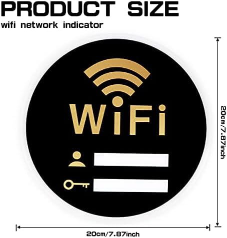 Slohjal redondo acrílico wi-fi sinalização de senha de rede sem fio Cobertura de rede SILH