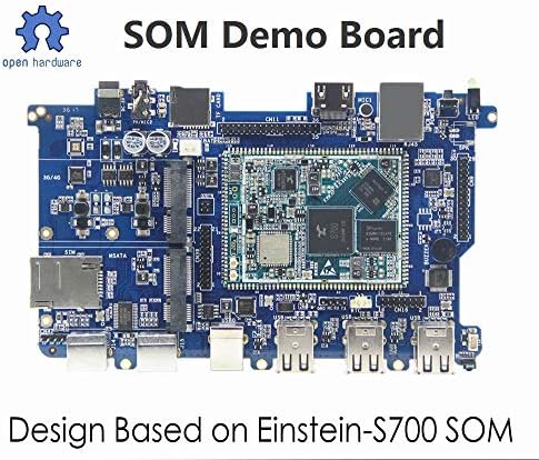 Cubietech Einstein S700, Ações S700, ARM Cortex-A53 1,6 GHz, Mali 450 MP4 Quad Core, LPDDR3 2GB, EMMC 8GB Padrão, Kit de Desenvolvimento/SBC/SOM/Core-placa