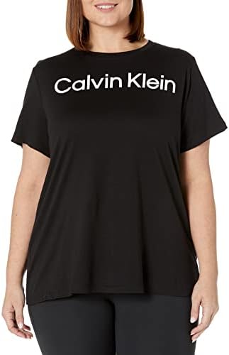 Calvin Klein Performance Feminino plus size ativo manga curta Comfort Stretch tee