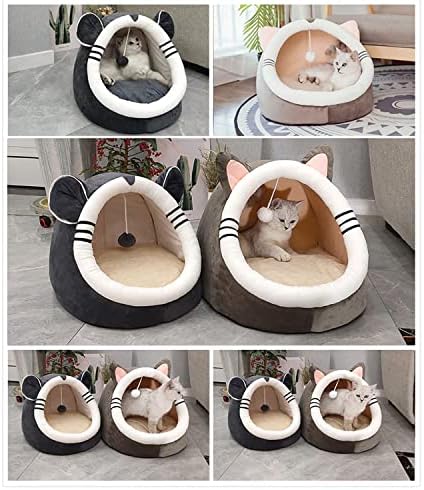 Aquecimento de gato de auto -aquecimento - forma de gato quente cama aconchegante para animais de estimação de gato de gato de gatinho pequeno suprimento de animal de estimação para animais de estimação