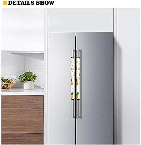 Buybai Flor Refrigerator Porta Capas de maçaneta Conjunto de 2 aparelhos de eletrodomésticos de cozinha Protetor de decoração