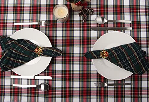 Ruth & Boaz Trutan Scottish Tartan Squaretabloth para jantares e festas de Natal