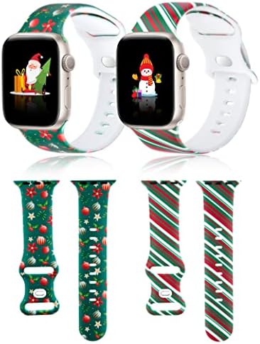 Christmas Silicone Sport Bands para Apple Watch Band 41mm, 45mm, 40mm, 44mm, 38mm, 42mm, Ultra 49mm, engraçado Papai