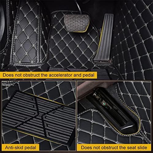 Diamond Custom Car Floor Fits Fits para Volvo C30 2006-2013 PU Couro Com Caminho Coberto Completo Completo Comprações de Proteção à prova d'água Topetes automotivos não deslizantes Adicionar bolso