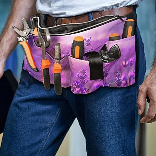 FLOR LAVENDER BLOOM Bloom Purple Organizer Pocket Aclitment para correia da ferramenta | Suporte de ferramenta durável e compacto