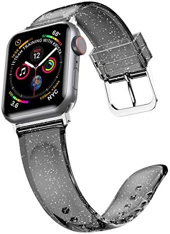 Wolait Compatível com Apple Watch Band 41mm 40mm 38mm, cinta de silicone suave e clara premium para a série IWATCH 7 SE SERIE