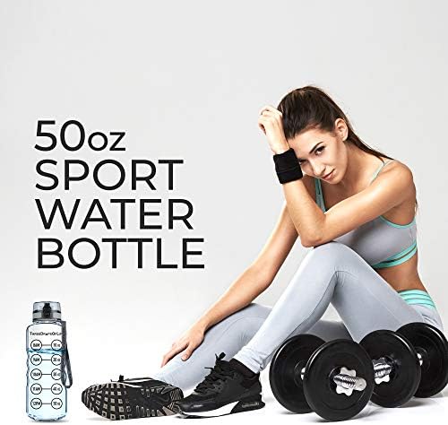 50oz Sport Water Bottle - Melhor para hidratação de alta capacidade - plástico tritan transparente, bpa livre, capa, tampa à