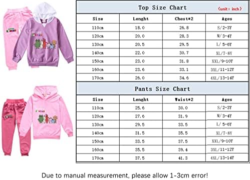 Ugtqeyd crianças garten de moletonete de banban e calças de moletom de 2 peças conjunto de molhas de traje de corrida