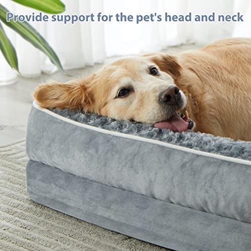 Camas de cachorro ortopédicas de bfpetome para cães grandes, camas de cães de espuma de ovo de cão de cachorro confortáveis,