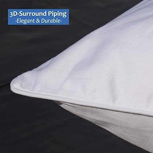 Casos de travesseiros brancos precoco Conjunto de tamanho padrão de 4 | algodão travesseiros com zíper escondido