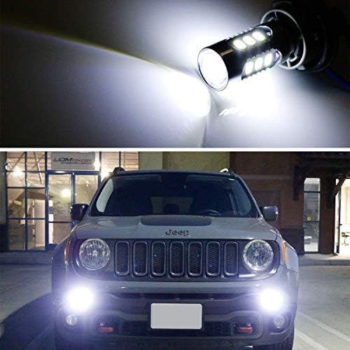 ijdmtoy 6500k branco 15-smd LED diurno lâmpadas de corrida compatíveis com Jeep 2015-2018 pré-LCI Renegade