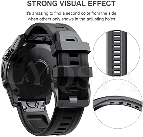 EEOMOIK Quickfit 26 mm Smart Orinigal tiras para Garmin Fenix ​​7 7x Epix 6 6x Pro 5 5x 3HR 945 Silicone Smartwatch Bands Bracelegle