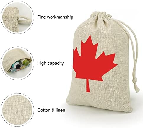 Bandeiras de bandeira do Canadá Bolsas de armazenamento Bolsas de armazenamento bolsas de presente de doce reutilizável e compacto