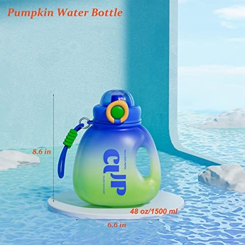 Xunyou Water Bottle com alça de transporte e palha removível, bebendo jarro esportivo com tampa e bloqueio de capa, à prova