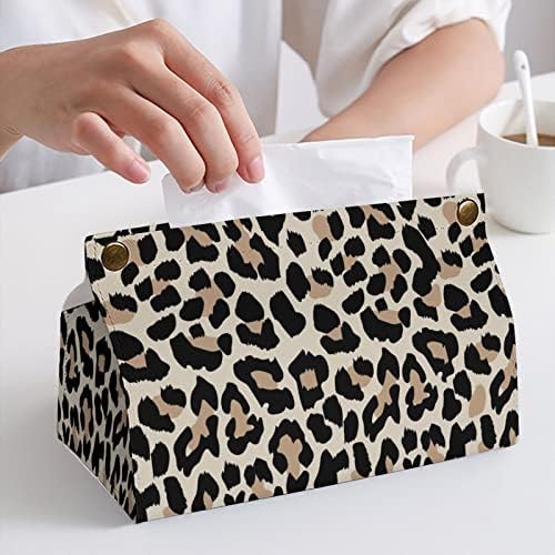 Caixa de tecido de padrão de leopard