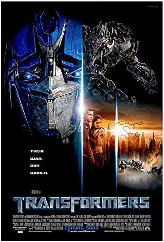 Megan Fox autografou Transformers Original 27x40 Poster de filme de dupla face