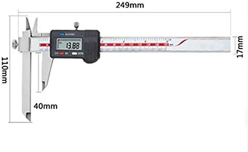 Malaxa lianxiao - pinça digital eletrônica, 0 6 polegada/150mm PACA MEDIDA DE VERNIER, Aço inoxidável de aço longo e curto