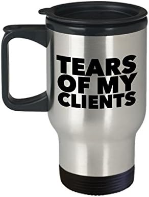 Hollywood & Twine Tears of My Clients Caneca Funny Enounless Stone Isolle Travel Coffee Cup com tampa