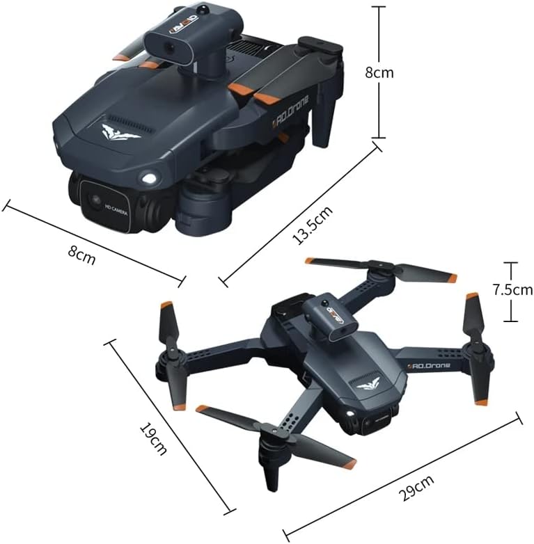 Drone Airoka H106 RC com câmera 4K HD, Fluxo óptico de controle remoto de controle de obstáculos de três lados Para iniciantes e crianças