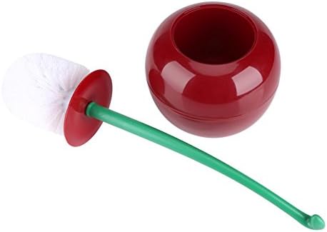 Escova e suporte do vaso sanitário, escova de vaso sanitário com formato de cereja Creative Lavatator Bathrower Brush para armazenamento