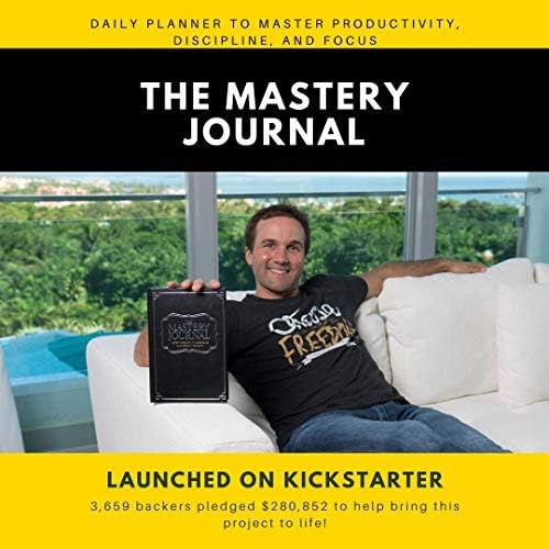 The Mastery Journal, Organizador de capa dura de Deluxe Black e notebook não datado, Planejador Daily para dominar a produtividade,