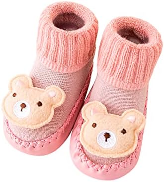Recém -nascidos sapatos de menina bebê ou inverno meninos e meninas filhos fofos sapatos de meias fofos não deslizam piso interno bebê infantil sapatos de esportes quentes e confortáveis ​​infantis sapatos de menino