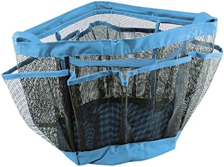 Cabilock 2pcs Mesh Sacos organizadores de malha Bolsa de maquiagem portátil Malha de malha portátil Caddy Banheiro Domor