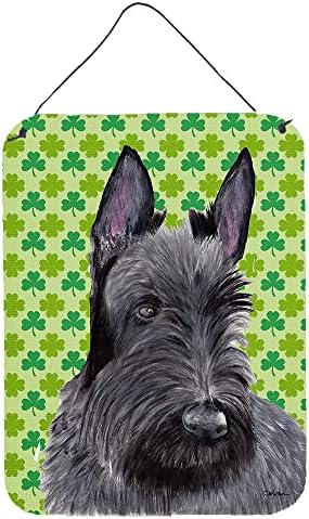 Tesouros de Caroline SC9306DS1216 Scottish Terrier St. Patrick's Day Shamrock Wall ou Porting Prints, 12x16, multicolor