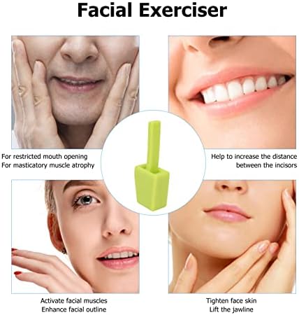 Exercitador facial, exercício facial de massagem muscular macia de silicone Face elevador de beleza Exercício de mandíbula para