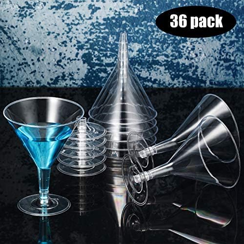 Copos de martini de plástico copos de martini descartáveis ​​6,5 oz copo de plástico descartável copo de coquetel de