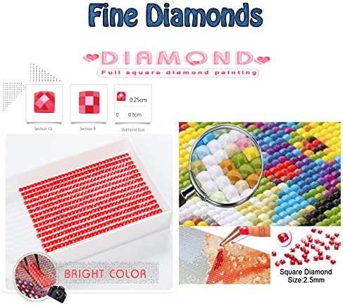 Kits de pintura de diamante para adultos, flores naturais Arte de diamante Crianças Iniciantes Diy 5D Pintura por números, Diama