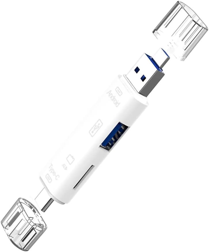 5 em 1 CARTE MULTIFUNÇÃO leitor compatível com o Samsung Galaxy S22 Plus 5G possui USB tipo C/microUSB/TF/USB 2.0/SD Reader