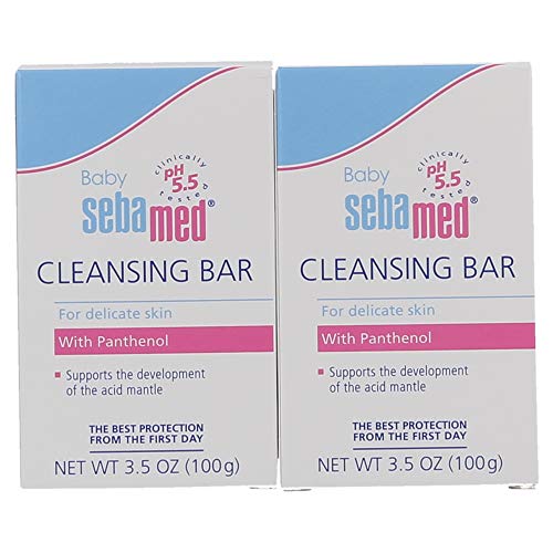 Sebamed Baby Ultra Mild Cleansing Bar - Cleanser não irrital hipoalergênico com vitaminas e aminoácidos 3,5 onças