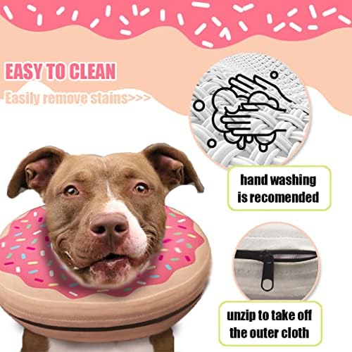 Cães de rosquinha de donut protetor cones de cachorro inflável para cães grandes, gatos cães e cones de colarinho, cone de cachorro