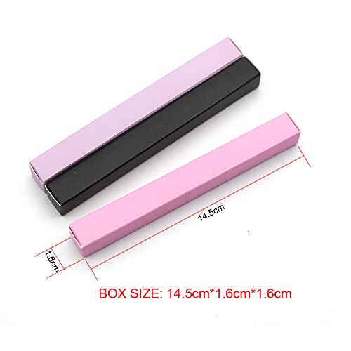 Rótulo Caixa de embalagem de papel vazia para delineador líquido maquiagem de cílios à prova d'água preta Branca/rosa, E12,20 peças