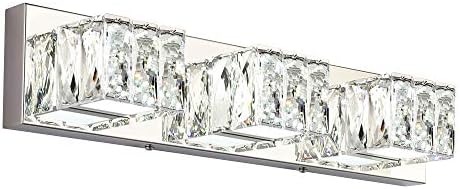 Luzes de vaidade do banheiro de cristal moderno Zuzito iluminação de vaidade LED sobre a luz branca do espelho