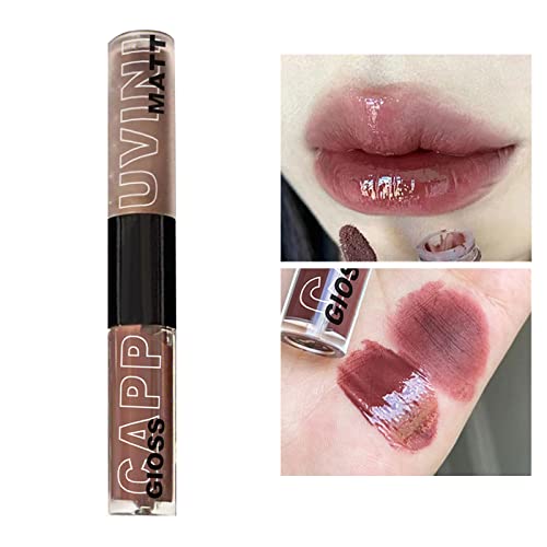 Xiahium poço pessoas brilho labial nebulosidade dupla esmalte de cabeça dupla água lip lip gel aluno de alto valor batom 4ml