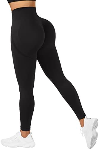 Ruuhee Women Peach Lift Equipe sem costura Pernelas de cintura alta Scrunch Butt Yoga calças calças de calça
