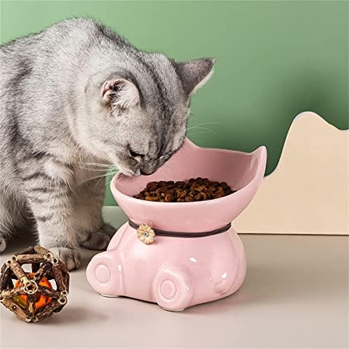 Tigelas de água de comida de gato de Shininingirl para gatinho para gatinho inclinado tigela de animais de estimação elevada