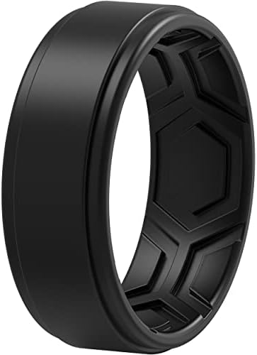 Thunderfit Silicone Rings for Men - 7 anéis / 4 anéis / 1 anel - Design padronizado respirável Etapa elegante Edição de 8