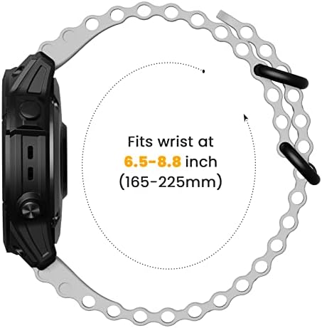 Notocidade para Garmin Fenix ​​6 Band 22mm Ocean Watch Band para Fenix ​​7, Fenix ​​5, Fenix ​​6 Pro, Fenix ​​5 Plus, Forerunner 955/945, Approach S60/S62, Epix