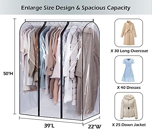 50 '' Sacos de vestuário de penduramento transparente de 50 '