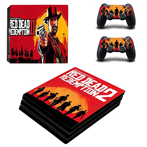 Game Gred Deadf e Redemption PS4 ou PS5 Skin Stick para PlayStation 4 ou 5 Console e 2 Controllers Decal Vinyl V8935