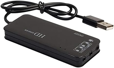 Conectores para laptop PC USB 3D CARTA DE SOM EXTERNA USB Hub de 3 portas DJ DJ Externa Cartão de som Adaptador de microfone -