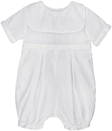 Petit Ami Baby Boys 'Bombroided Cross Bristing Rodper, branco