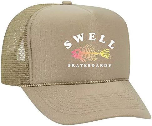 Swell Skateboards Classic Retro Trucker Hat para homens, mulheres, meninos e meninas Snapback Foam & Mesh Baseball Cap,