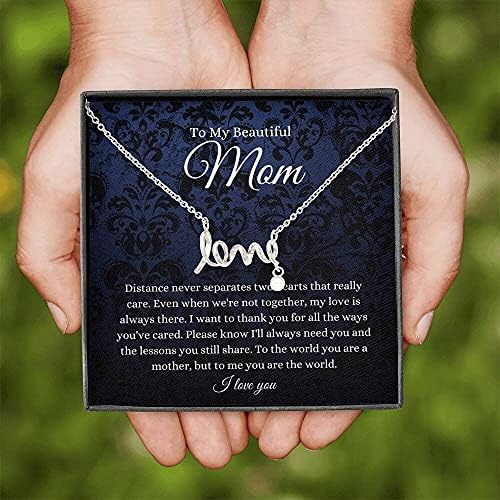 Jóias de cartão de mensagem, colar artesanal- Presente personalizado amor, colar de presentes para mãe, presente do dia das mães,