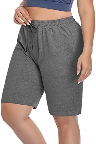 Zerdocococean feminino plus size sports esportivos casuais salão pm pijama shorts de suor de campainha com bolsos