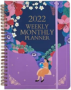 2022 Livro de compromissos diariamente semanalmente planejador mensal calendário Planejadores Dia Agenda Agenda Cronograma de trabalho
